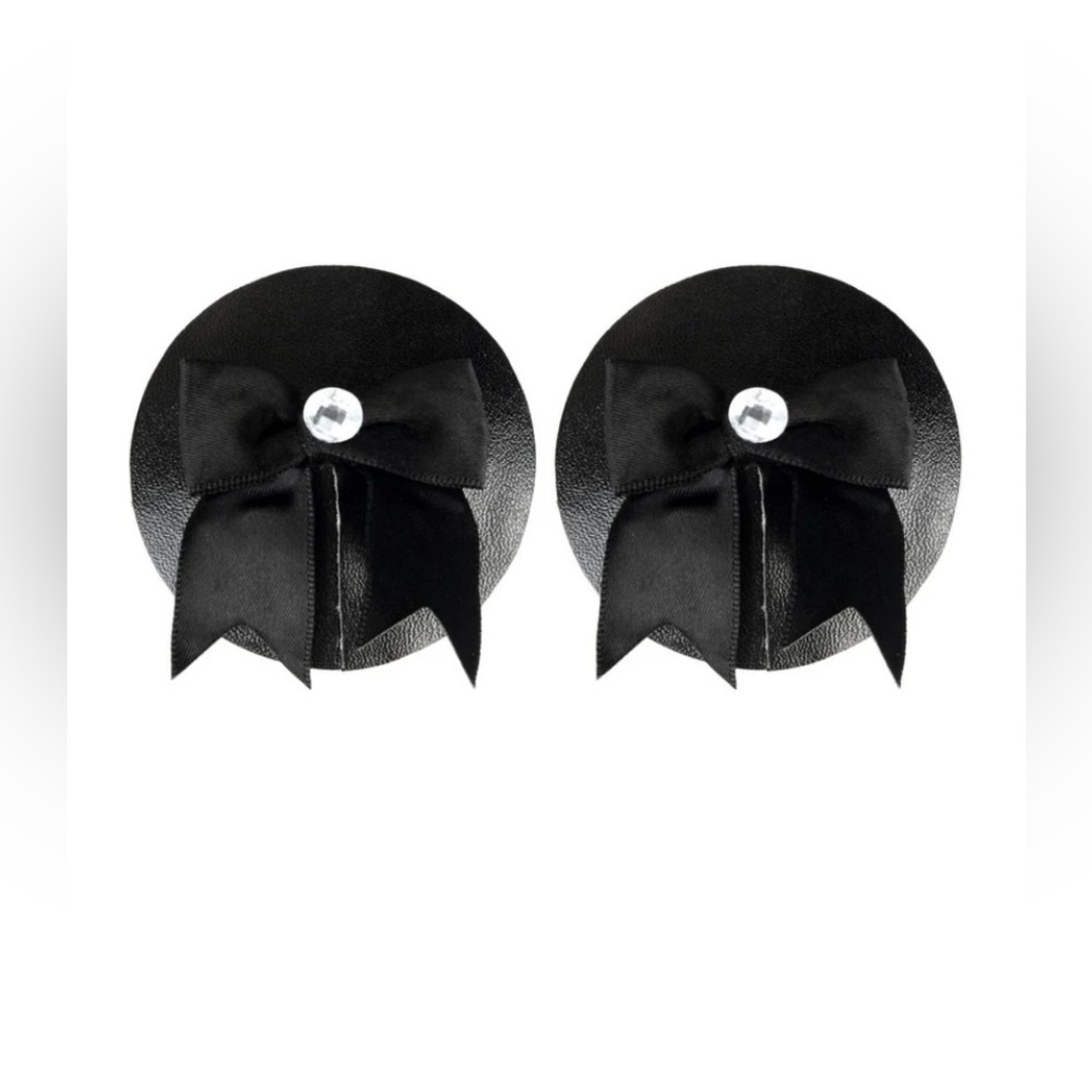 🦋B2G1🦋PEEKABOOS Black Patent Leather with Bows Pasties